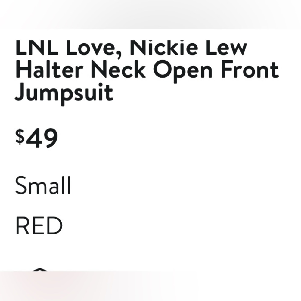 Love Nickie Lew Elegant Red halter Jumpsuit for Women Red small Nordstrom - Picture 11 of 13